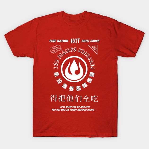 Flameo Chili Sauce T-Shirt by TheHookshot